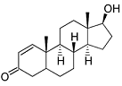 A couple of years after the American government banned the highly effective designer steroids 1-testosterone and 1-androstenedione in 2004, the biochemist Pat Arnold introduced 3-beta-hydroxy-5-alpha-androst-1-en-17-one [structural formula on the right] under the name 1-DHEA. And 3-beta-hydroxy-5-alpha-androst-1-en-17-one was pretty effective too, write sports scientists at West Texas A&M University in an article that'll appear soon in the Journal of Applied Physiology.