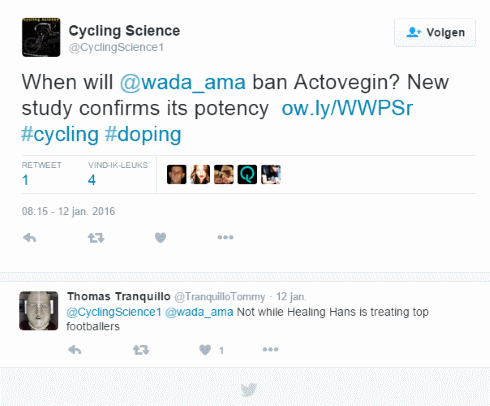 Actovegin may soon be on the doping list