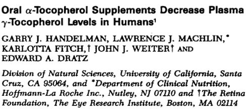 How vitamin E supplementation can contribute to vitamin E deficiency