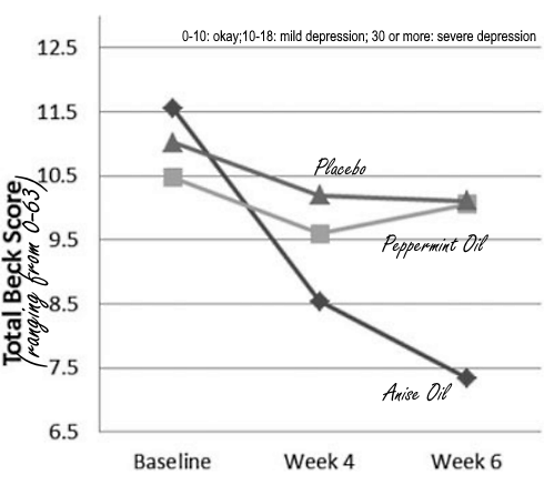 Anise oil capsules break a bad mood