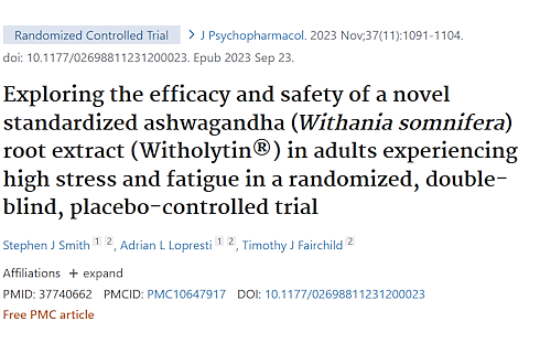 Ashwagandha fights fatigue, not stress