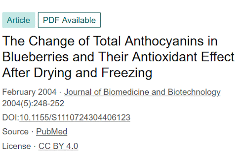 Frozen blueberries are just as healthy as fresh ones