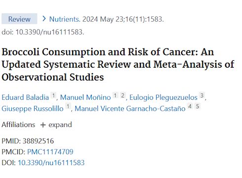 More broccoli, less cancer