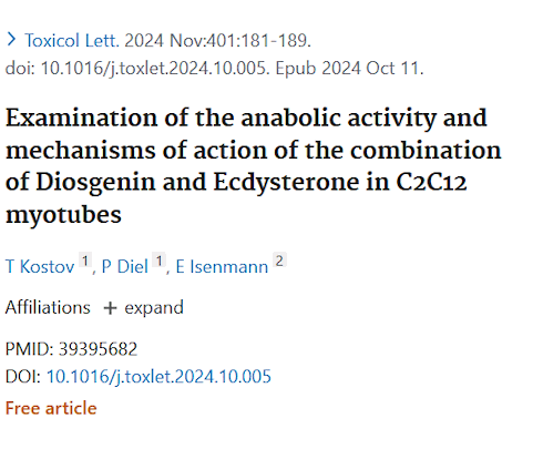 Ecdysterone and diosgenin enhance each other's anabolic effect