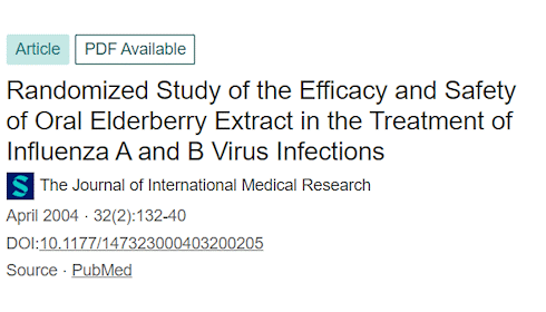 Elderberry extract helps you get over the flu sooner