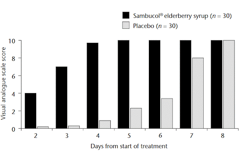 Elderberry extract helps you get over the flu sooner