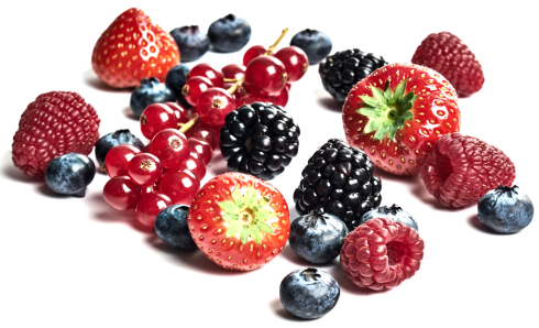 Ellagic acid in berries, raspberries and strawberries blocks skin aging