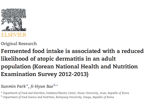 Traditional fermented foods protect against eczema
