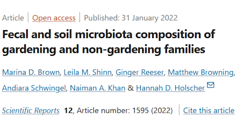 Vegetable garden diversifies microbiome