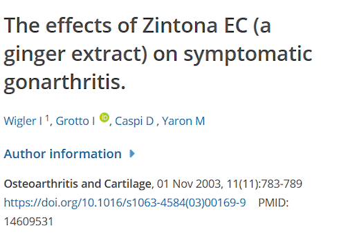 Painful worn-out knee? This dose of ginger might help