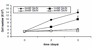 Glucosamine inhibits tough kinds of cancer
