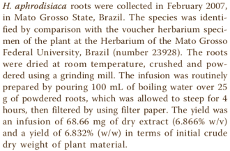 Extract of Heteropterys aphrodisiaca strengthens tendons