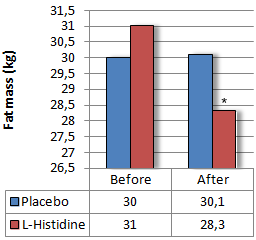 L-Histidine supplementation breaks down fat