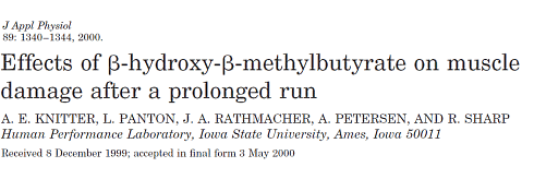 HMB reduces muscle breakdown in endurance athletes