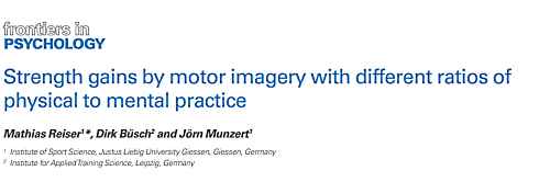 Imaginary training can replace the real thing