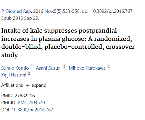 Kale, a natural anti-diabetic