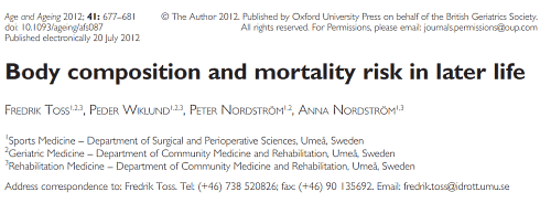 The more muscle you have the longer you live