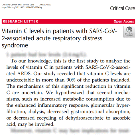 Infected with corona? You need more vitamin C