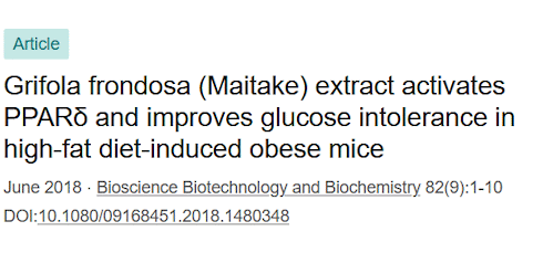 Maitake is a PPAR-delta agonist - just like cardarine