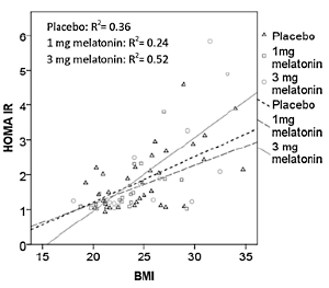 A year on melatonin: a couple of kilos less fat and a couple of kilos more lean body mass