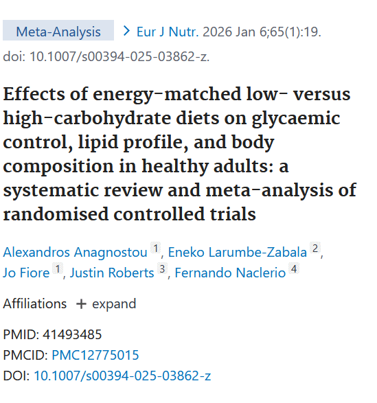 A little healthier by eating a little less carbohydrates