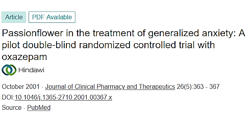 As an anxiolytic, Passiflora incarnata works just as well as oxazepam