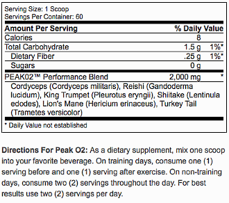 Mushroom extract PeakO2 makes athletes fitter