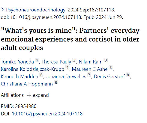 Your partner's positive emotions reduce your cortisol production