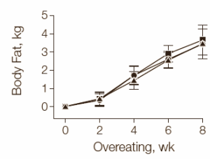 Weight gain from eating more protein: more lean body mass, not more fat