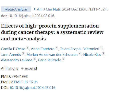 Protein supplement protects body against cancer during treatment