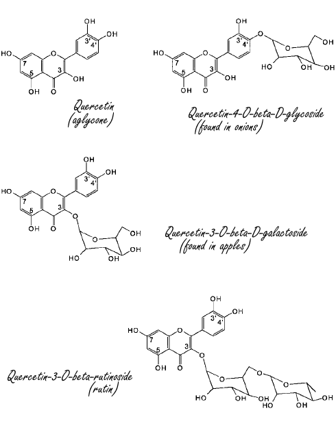 Onions are a better source of quercetin than apples and rutin