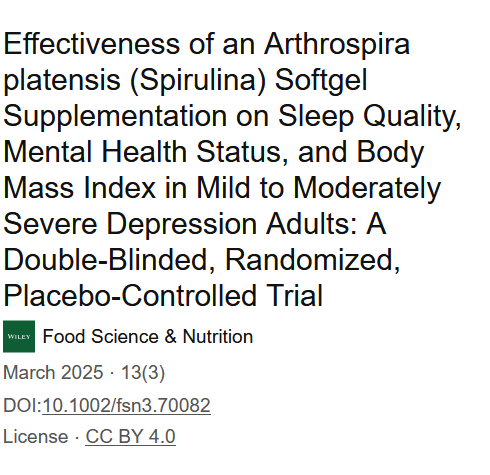 Better sleep thanks to spirulina