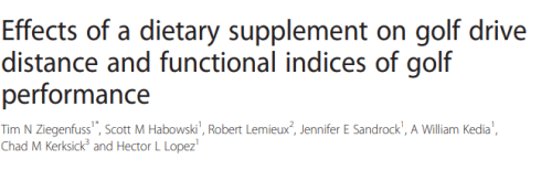 Golfers hit further with creatine supplement