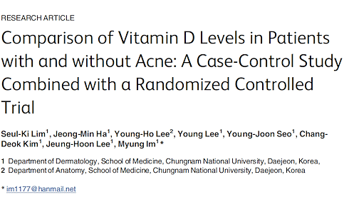 Low vitamin D levels can increase the risk of acne. And, just as you might expect, normalizing low vitamin D levels through supplementation can make acne less severe.