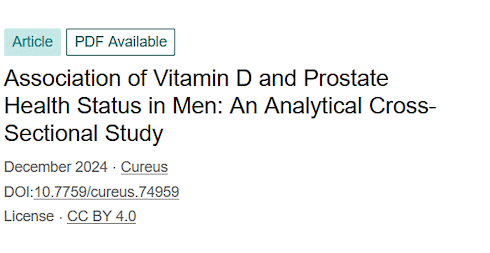 Higher vitamin D levels, lower PSA